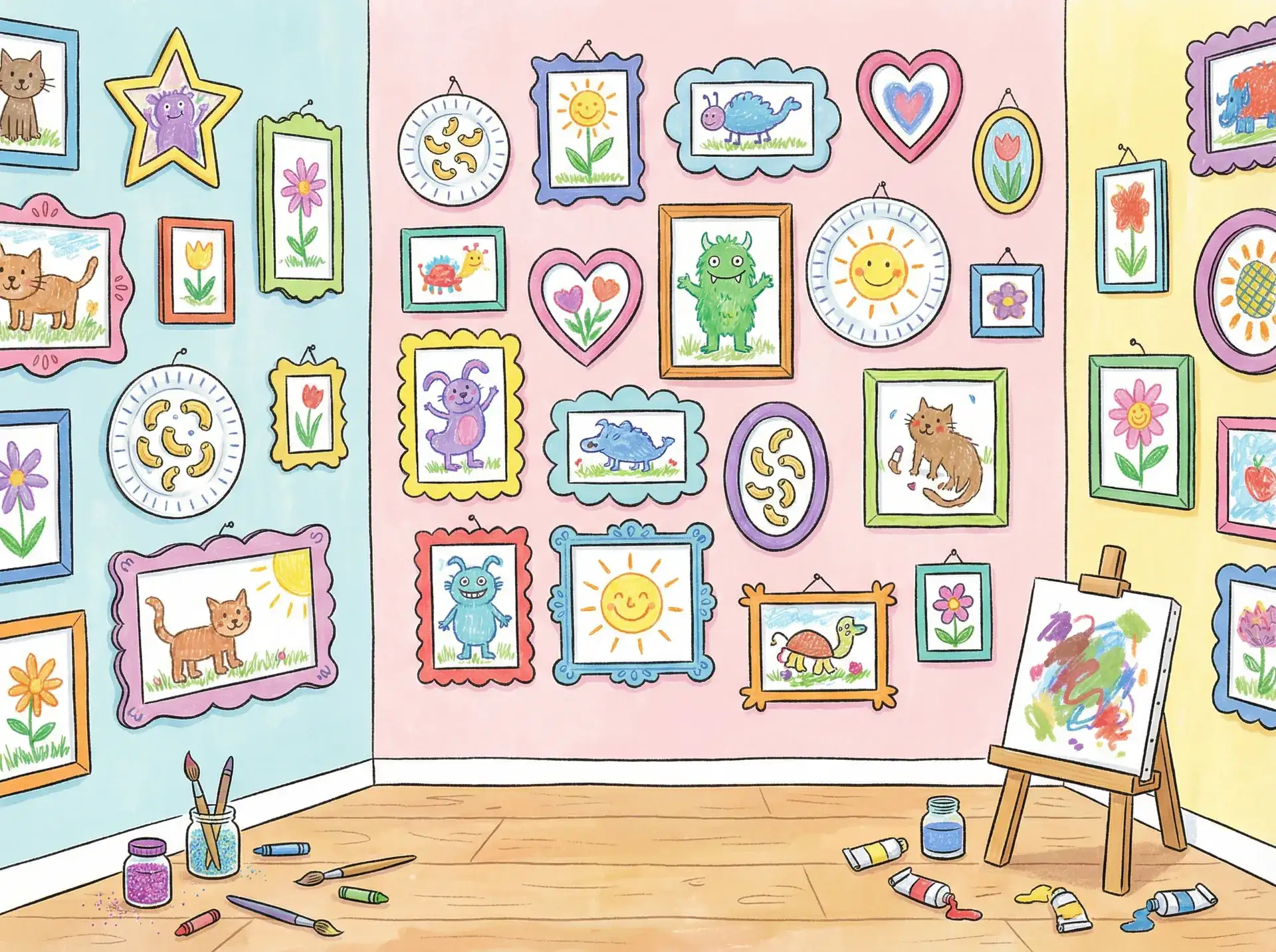 小朋友的彩色画作 - 星野光种子 创意展示